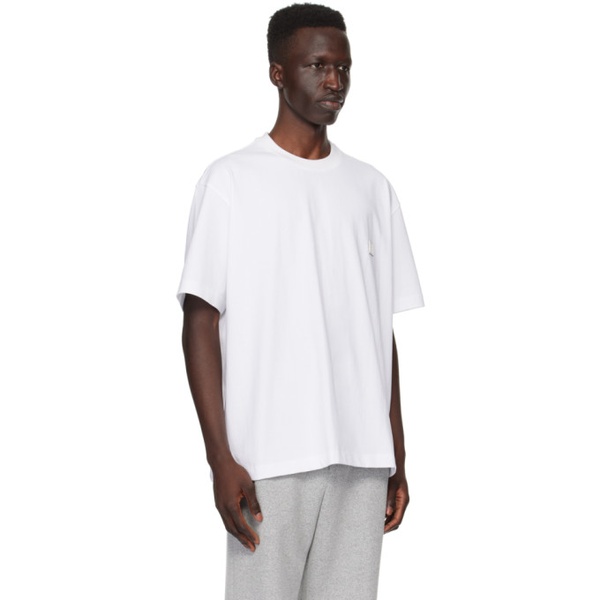  솔리드 옴므 Solid Homme White Blur T-Shirt 241221M213006
