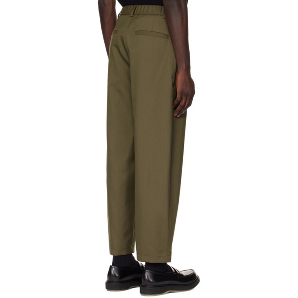  솔리드 옴므 Solid Homme Khaki Elasticized Trousers 241221M191009