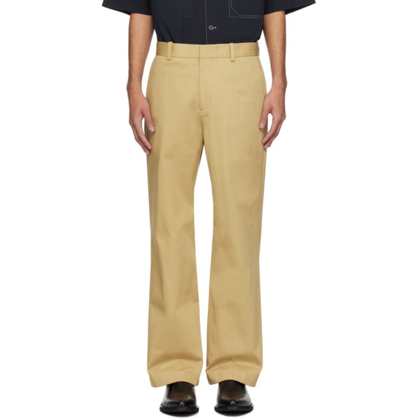  솔리드 옴므 Solid Homme Beige Wide-Leg Trousers 241221M191016