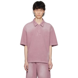 솔리드 옴므 Solid Homme Purple Garment-Dyed Polo 241221M212000
