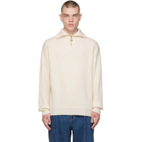 솔리드 옴므 Solid Homme 오프화이트 Off-White Half-Zip Sweater 222221M205005