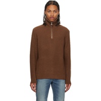 솔리드 옴므 Solid Homme Brown Half-Zip Sweater 232221M202007