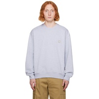 솔리드 옴므 Solid Homme Gray Flocked Sweatshirt 232221M204004