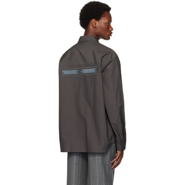  솔리드 옴므 Solid Homme Gray Embroidered Shirt 232221M192013