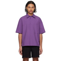 솔리드 옴므 Solid Homme Purple Drawstring Shirt 231221M192022
