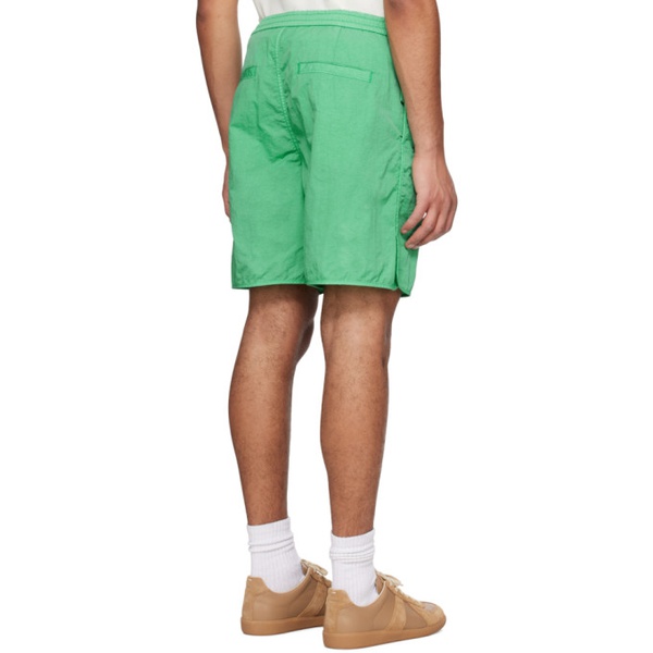 솔리드 옴므 Solid Homme Green Embroidered Shorts 231221M193010