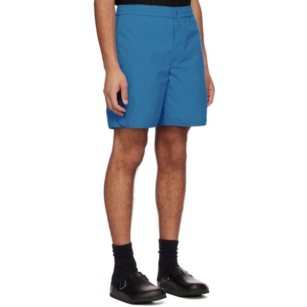  솔리드 옴므 Solid Homme Blue Embroidered Shorts 231221M193009