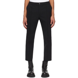 솔리드 옴므 Solid Homme Black Drawstring Trousers 231221M191014
