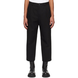 솔리드 옴므 Solid Homme Black Cropped Trousers 231221M191002
