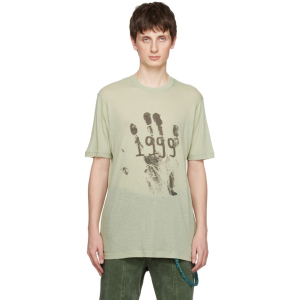  송 포 더 뮤트 Song for the Mute Green 1999 Hand T-Shirt 231699M213007