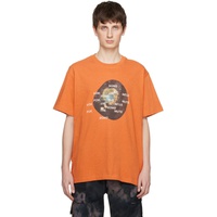 송 포 더 뮤트 Song for the Mute Orange Printed T-Shirt 231699M213015