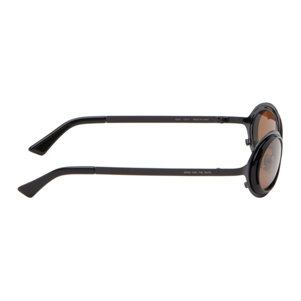  송 포 더 뮤트 Song for the Mute SSENSE Exclusive Black the Goggle Sunglasses 242699F005002
