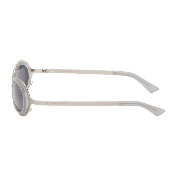  송 포 더 뮤트 Song for the Mute SSENSE Exclusive Silver the Goggle Sunglasses 242699F005003