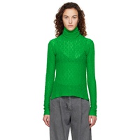 송 포 더 뮤트 Song for the Mute Green Floral Turtleneck 222699F099000