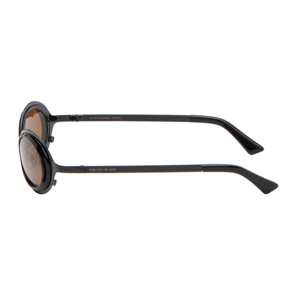  송 포 더 뮤트 Song for the Mute SSENSE Exclusive Black the Goggle Sunglasses 242699M134001