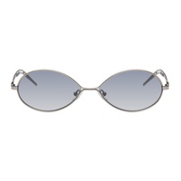 송 포 더 뮤트 Song for the Mute SSENSE Exclusive Silver the Teardrop Sunglasses 242699M134002