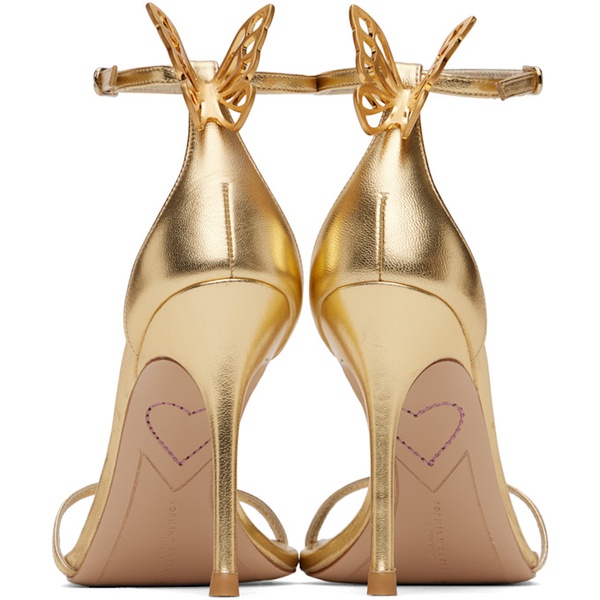 소피아 웹스터 Sophia Webster Gold Mariposa Heeled Sandals 241504F125001