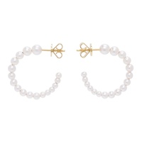 소피 빌리 브라헤 Sophie Bille Brahe White Pearl Marco Hoop Earrings 222686F022002