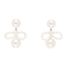 소피 빌리 브라헤 Sophie Bille Brahe White Bow Perle Earrings 242686F009007