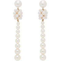 소피 빌리 브라헤 Sophie Bille Brahe White Colonna Perle Earrings 241686F009008