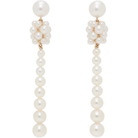 소피 빌리 브라헤 Sophie Bille Brahe White Colonna Perle Earrings 241686F009008