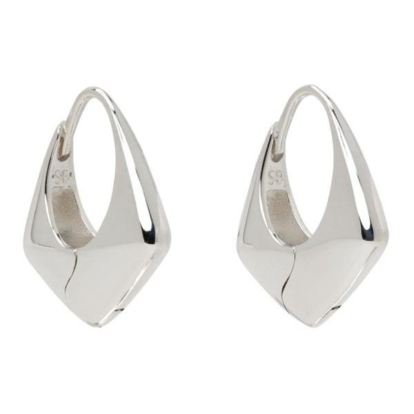  소피 부하이 Sophie Buhai Silver Pyramid Hoop Earrings 241942F022002