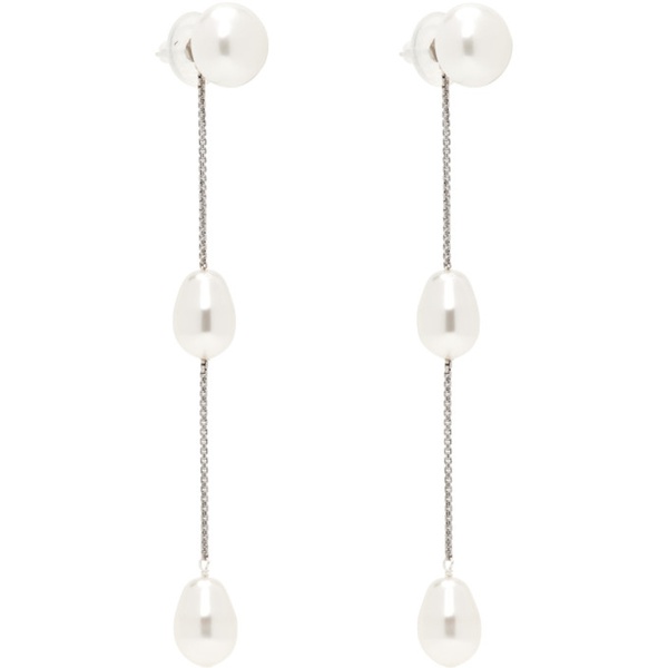  소피 부하이 Sophie Buhai Silver Small Pearl Drop Earrings 241942F022012