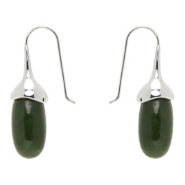소피 부하이 Sophie Buhai Silver & Green Dripping Stone Earrings 241942F009008