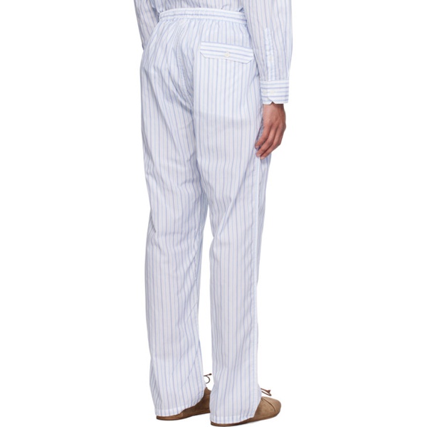  소울랜드 Soulland Blue & White Fadi Trousers 241621M191004