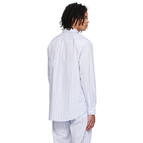  소울랜드 Soulland Blue & White Damon Shirt 241621M192005
