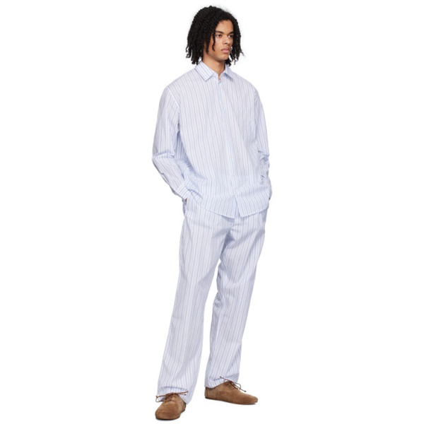  소울랜드 Soulland Blue & White Damon Shirt 241621M192005