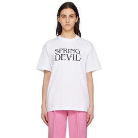 소울랜드 Soulland White Spring Devil T-Shirt 231621F110001