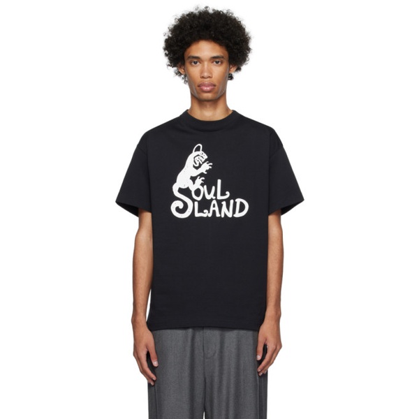  소울랜드 Soulland Black Spring Devil T-Shirt 231621M213007