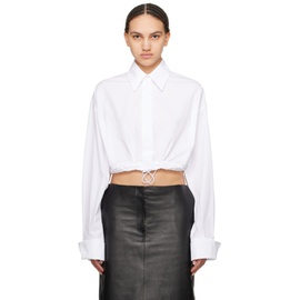 스포트막스 Sportmax White Sarong Shirt 241301F109003