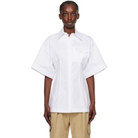 스포트막스 Sportmax White Curve Shirt 241301F109008