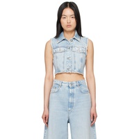 스포트막스 Sportmax Blue Scire Denim Vest 241301F068001