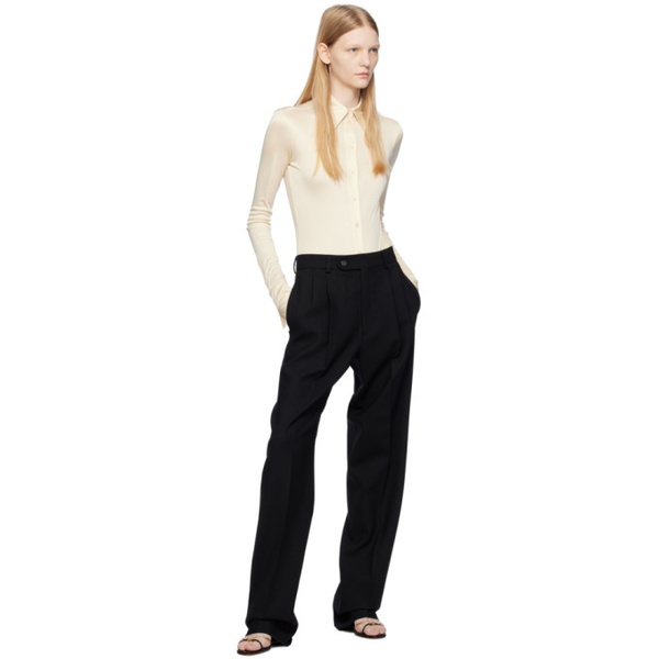  스포트막스 Sportmax Black Summer Trousers 232301F087013