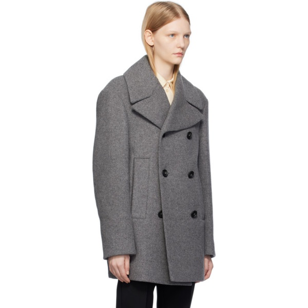  스포트막스 Sportmax Gray Elery Coat 232301F059007