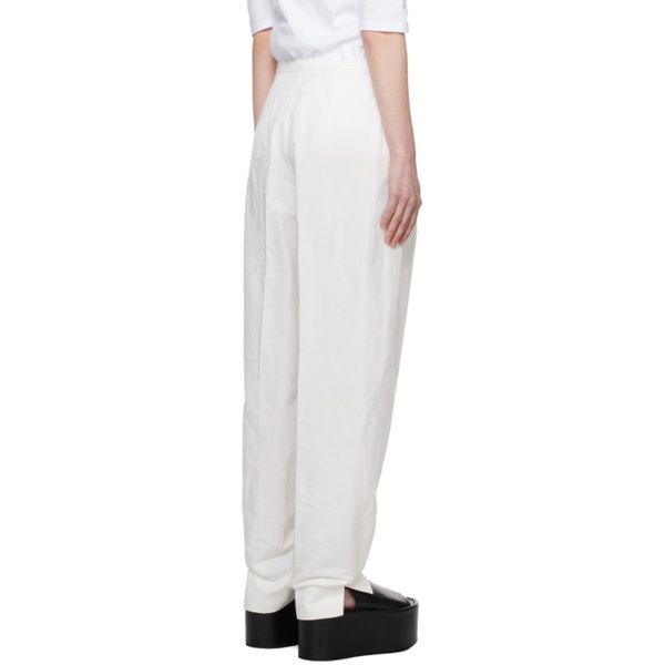  스포트막스 Sportmax White Turbigo Trousers 231301F087011