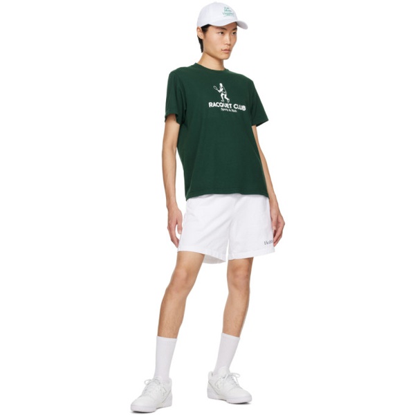  스포티 앤 리치 Sporty & Rich Green Backhand T-Shirt 241446M213003
