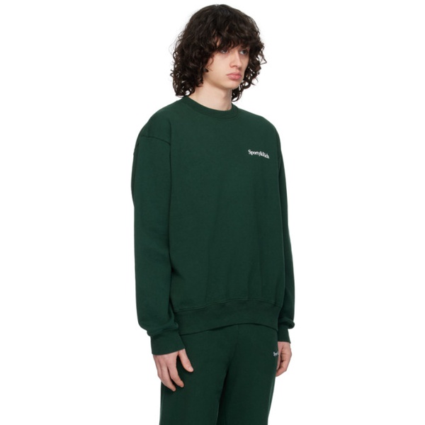  스포티 앤 리치 Sporty & Rich Green New Health Sweatshirt 241446M204006