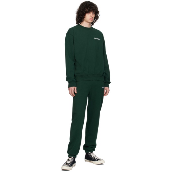  스포티 앤 리치 Sporty & Rich Green New Health Sweatshirt 241446M204006