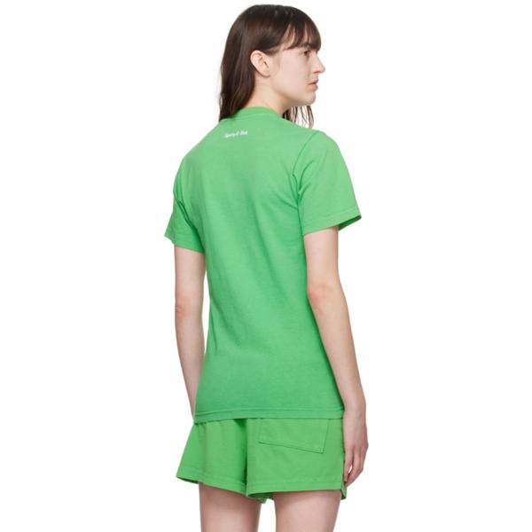  스포티 앤 리치 Sporty & Rich Green Be Nice T-Shirt 232446F110019