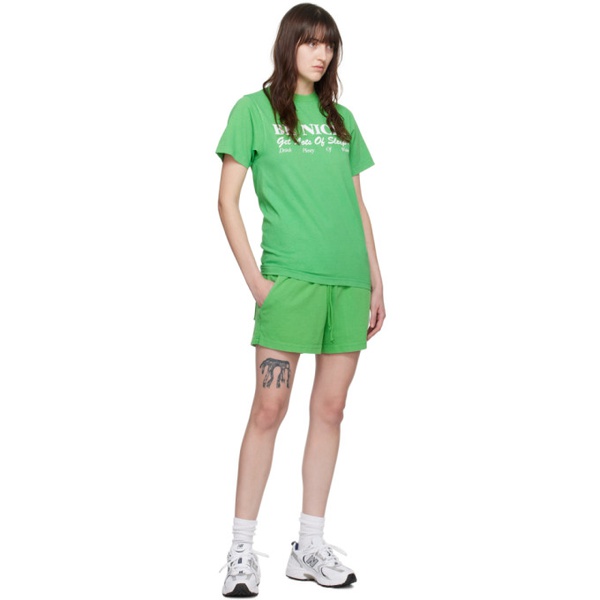  스포티 앤 리치 Sporty & Rich Green Be Nice T-Shirt 232446F110019