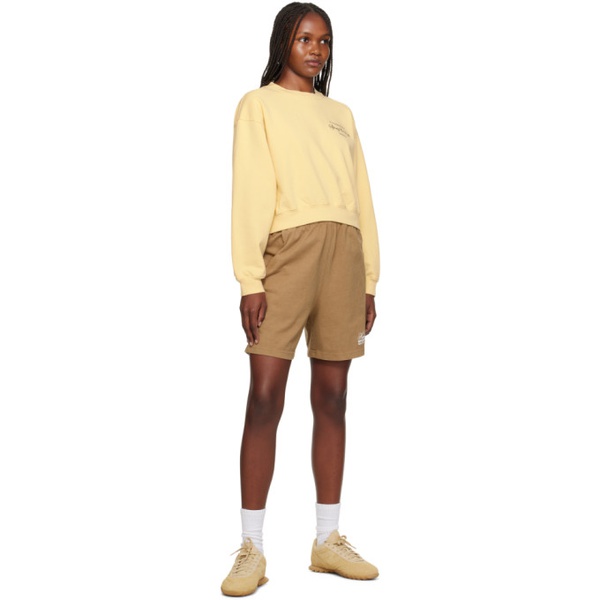  스포티 앤 리치 Sporty & Rich Yellow Script Sweatshirt 231446F098018
