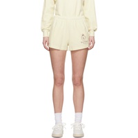 스포티 앤 리치 Sporty & Rich 오프화이트 Off-White Crown Shorts 241446F088005