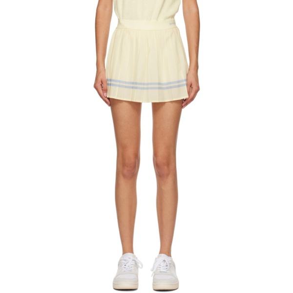  스포티 앤 리치 Sporty & Rich 오프화이트 Off-White Pleated Miniskirt 232446F090000
