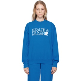 스포티 앤 리치 Sporty & Rich Blue Fitness Motion Sweatshirt 232446F098001