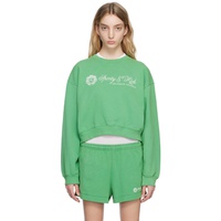 스포티 앤 리치 Sporty & Rich Green Regal Cropped Sweatshirt 231446F098038