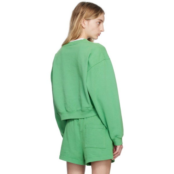  스포티 앤 리치 Sporty & Rich Green Regal Cropped Sweatshirt 231446F098038
